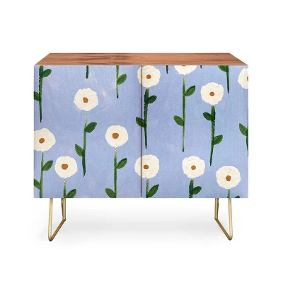 Reves Et Histoires Cute Little Flowers Gold Legged Credenza - Deny Designs 6 Reves Et Histoires Cute Little Flowers Gold Legged Credenza - Deny Designs - Image 4