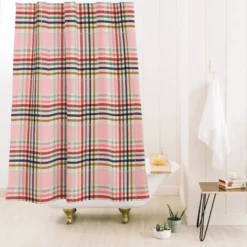 Deny Designs Marta Barragan Camarasa Modern Pastel Grid Shower Curtain