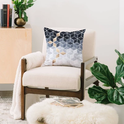 26"x26" Elisabeth Fredriksson Soft Blue Gradient Cubes Square Throw Pillow - Deny Designs 3 26"x26" Elisabeth Fredriksson Soft Blue Gradient Cubes Square Throw Pillow - Deny Designs