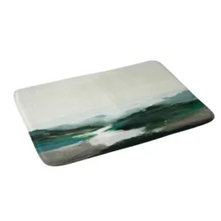 34"x21" Dan Hobday Art Highland View Memory Foam Bath Mat Beige - Deny Designs