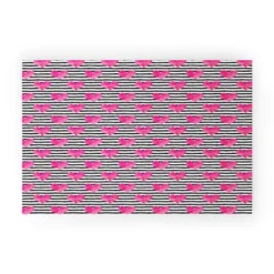 Little Arrow Design Co Watercolor Hearts On Stripes Looped Vinyl Welcome Mat - Society6 -Deny Designs Shop GUEST acc64546 eb94 4865 a46c 727cff99c2f6