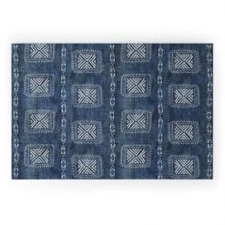 Schatzi Brown Mudcloth 3 Denim Looped Vinyl Welcome Mat - Society6 -Deny Designs Shop GUEST acd299d7 a911 480d 9faa 84909d8f7cfa