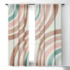 Emanuela Carratoni Double Retro Rainbows Single Panel Room Darkening Window Curtain 120" X 50" - Deny Designs