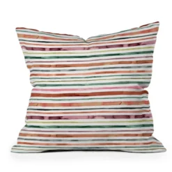 Ninola Design Moroccan Tropic Stripes Outdoor Throw Pillow Green/Pink - Deny Designs -Deny Designs Shop GUEST ae4c5ec6 4eab 45c5 975f 69fb0afc2bb3