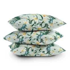 16"x16" Gyaneshwari Dave Pinecone Dream Daffodil Rumors Square Throw Pillow Green - Deny Designs -Deny Designs Shop GUEST ae8bb60f 4093 45d7 948d a33e30e05824