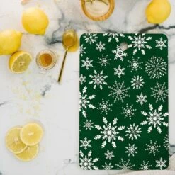 Iveta Abolina Silent Night Green Cutting Board Rectangle -Deny Designs