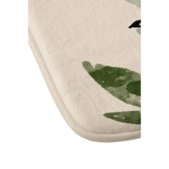Aleeya Jones Leaves Memory Foam Bath Mat Green/Black - Deny Designs -Deny Designs Shop GUEST af9adc88 e89d 4a46 bf51 da42692d2f4a