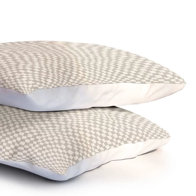 Deny Designs Iveta Abolina Lazy Checker Dove Duvet Cover Set Gray 6 Deny Designs Iveta Abolina Lazy Checker Dove Duvet Cover Set Gray - Image 4