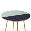 Round Colour Poems Color Block Lines Side Table Green/Gold - Deny Designs -Deny Designs Shop GUEST b0b2a46f f73d 4cea be38 f30eca068466