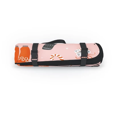 BlueLela Christmas Sweater Pattern Pink Picnic Blanket -Deny Designs 3 BlueLela Christmas Sweater Pattern Pink Picnic Blanket -Deny Designs