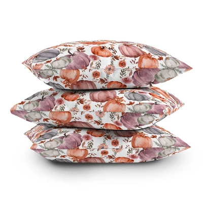 16"x16" Ninola Design Pumpkins Fall Cottage Core Square Throw Pillow - Deny Designs: Indoor Abstract Decor, Machine Washable 5 16"x16" Ninola Design Pumpkins Fall Cottage Core Square Throw Pillow - Deny Designs: Indoor Abstract Decor, Machine Washable - Image 3