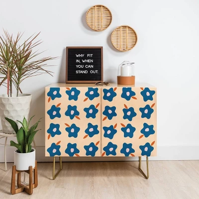 Maritza Lisa Wonky Spring Flowers Credenza - Deny Designs 3 Maritza Lisa Wonky Spring Flowers Credenza - Deny Designs
