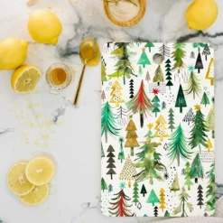 Ninola Design Colorful Christmas Trees Yuletide Cutting Board - Deny Designs
