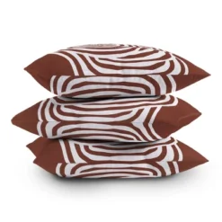 18"x18" Deny Designs Little Dean Line Art Sculpt In Umber Square Outdoor Throw Pillow Orange -Deny Designs Shop GUEST b4a65a3c 40c4 4479 8a11 c46d1fd323af