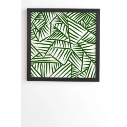 Nadiamlopez Linear 5 Framed Wall Canvas Black/Green - Deny Designs -Deny Designs Shop GUEST b5390938 8ed2 44cb 8157 85f1b8152a9c