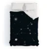 Deny Designs Full/Queen Cuss Yeah Designs Leo Star Constellation Comforter Set Black: Microfiber, 300 Thread Count, 3-Piece Set
