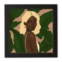 12" X 12" Nawaalillustrations Blonde Framed Wall Art Black - Deny Designs 8 12" X 12" Nawaalillustrations Blonde Framed Wall Art Black - Deny Designs -Deny Designs Shop GUEST b62bd68e cceb 4af2 a50d ade7d19f7e6d