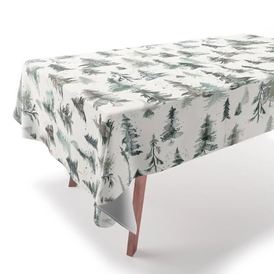 Ninola Design Winter Snow Trees Forest Neutral Tablecloth -Deny Designs 3 Ninola Design Winter Snow Trees Forest Neutral Tablecloth -Deny Designs