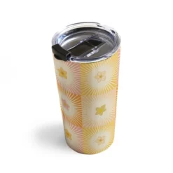 Iveta Abolina Cheerful Sun Check Travel Mug 20 Oz Stainless Steel Travel Mug - Deny Designs -Deny Designs Shop GUEST b686d86f e141 478e 8f6a 02bb853dbcc4