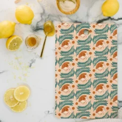 Jessica Molina Sleepy Armadillo Burnt Orange Cutting Board Rectangle - Deny Designs