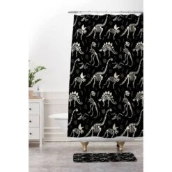Deny Designs Kids' Lathe And Quill Dinosaur Fossils On Black Memory Foam Machine Washable Bath Mat -Deny Designs Shop GUEST b7999baf 194d 447e a0e3 f5cc26bef821