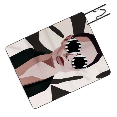 Nadja The Face Of Fashion 7 Picnic Blanket - Deny Designs 5 Nadja The Face Of Fashion 7 Picnic Blanket - Deny Designs - Image 3