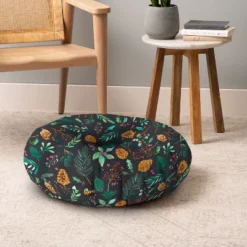 Ninola Design Christmas Botanical Charcoal Round Floor Pillow - Deny Designs -Deny Designs Shop GUEST b8d0fd07 bba6 4fd9 b8f9 b361034f3d2b