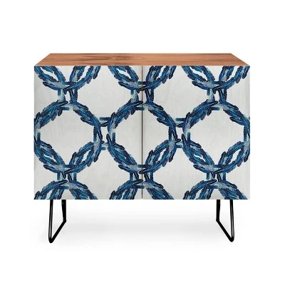 Morgan Kendall Feather Wreaths Walnut Credenza - Deny Designs 5 Morgan Kendall Feather Wreaths Walnut Credenza - Deny Designs - Image 3