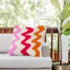26"x26" Deny Designs Angela Minca Lines Outdoor Throw Pillow Orange/Red -Deny Designs Shop GUEST b9ba4479 ed48 4074 9fbe 00f6d4282249
