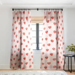 Emanuela Carratoni Strawberries On Pink Single Panel Sheer Window Curtain - Deny Designs -Deny Designs Shop GUEST ba3d2305 f9d1 491f bf9a a689eff1802d