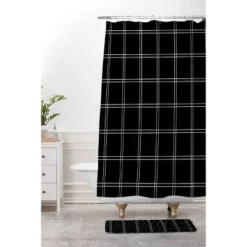 Kelly Haines Minimal Check Memory Foam Bath Mat Black - Deny Designs -Deny Designs Shop GUEST bade0e81 6e9c 48c6 90d6 d86a2df1ff16