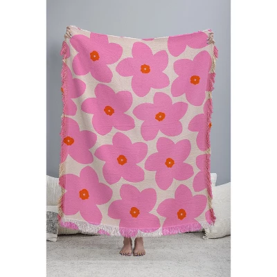 Daily Regina Designs Abstract Retro Flower Pink Woven Throw Blanket - Deny Designs 4 Daily Regina Designs Abstract Retro Flower Pink Woven Throw Blanket - Deny Designs - Image 2