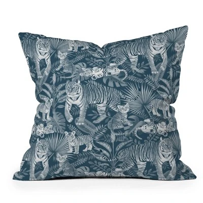 Julia Madoka Family Of Tigers Outdoor Throw Pillow Blue - Deny Designs 9 Julia Madoka Family Of Tigers Outdoor Throw Pillow Blue - Deny Designs - Image 7