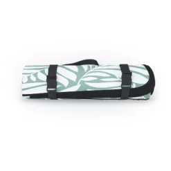 Heather Dutton Flowing Leaves Seafoam Picnic Blanket - Deny Designs