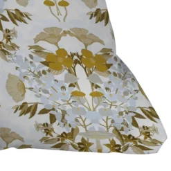 16"x16" Iveta Abolina Mushroom Garden Square Throw Pillow - Deny Designs: Abstract Design, Indoor Decor, Zippered