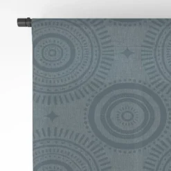 Little Arrow Design Co Boho Sun And Stars Dark Blue Single Panel Sheer Window Curtain - Deny Designs -Deny Designs Shop GUEST bc06582a fda3 418e 99d0 40c467e14375