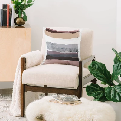 16"x16" Mareike Boehmer Striped Square Throw Pillow Gray - Deny Designs 3 16"x16" Mareike Boehmer Striped Square Throw Pillow Gray - Deny Designs