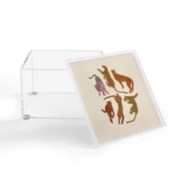 Iveta Abolina Adria Cheetahs 4" X 4" Acrylic Box - Deny Designs