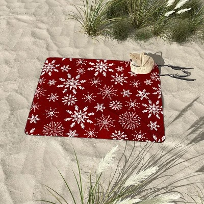 Iveta Abolina Silent Night Red Picnic Blanket -Deny Designs 4 Iveta Abolina Silent Night Red Picnic Blanket -Deny Designs - Image 2