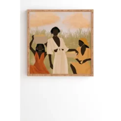 Nawaalillustrations Lemon Picking Framed Wall Art Bamboo - Deny Designs -Deny Designs Shop GUEST be69d9d9 7f4e 4458 9738 43d886e70c44