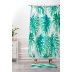 Jacqueline Maldonado Paradise Palms Bath Rugs And Mats Green 24" X 36" - Deny Designs -Deny Designs Shop GUEST beb973b6 8f8f 4891 9f47 e358f91a0718