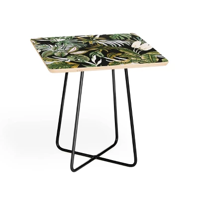 Marta Barragan Camarasa Dark Watercolor Jungle Side Table Black - Deny Designs 3 Marta Barragan Camarasa Dark Watercolor Jungle Side Table Black - Deny Designs
