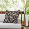 26"x26" Deny Designs Daily Regina Designs Zebra Outdoor Throw Pillow: Abstract Pattern, Square Shape, Polyester Fill