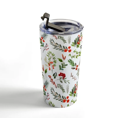 Marta Barragan Camarasa Christmas Botany 001 Travel Mug 20 Oz Stainless Steel Travel Mug - Deny Designs 4 Marta Barragan Camarasa Christmas Botany 001 Travel Mug 20 Oz Stainless Steel Travel Mug - Deny Designs - Image 2