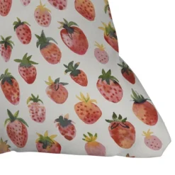 Ninola Design Strawberries Countryside Summer Outdoor Throw Pillow Red - Deny Designs