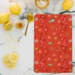 H Miller Ink Illustration Whimsical Tiny Toys Pine Cutting Board - Rectangle