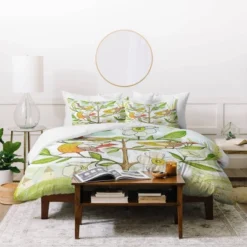 Cori Dantini Community Tree Lightweight Duvet Cover Queen Green - Deny Designs
