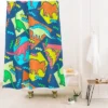 Deny Designs Kids' Chobopop 90s Dinosaur Pattern Shower Curtain