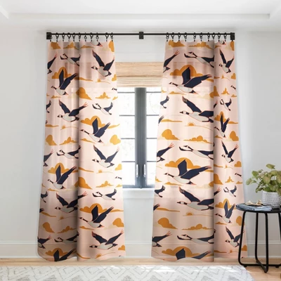 Nika Geese Flight Together Single Panel Sheer Window Curtain - Deny Designs 8 Nika Geese Flight Together Single Panel Sheer Window Curtain - Deny Designs - Image 6