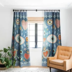 Carey Copeland Written In The Stars Milagros 84" X 50" Single Panel Blackout Window Curtain - Deny Designs -Deny Designs Shop GUEST c6731617 5b6e 4e16 9b47 167c3ca7979e